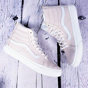 Vans SK8 High Top Shoes Pink White Size 6 Women